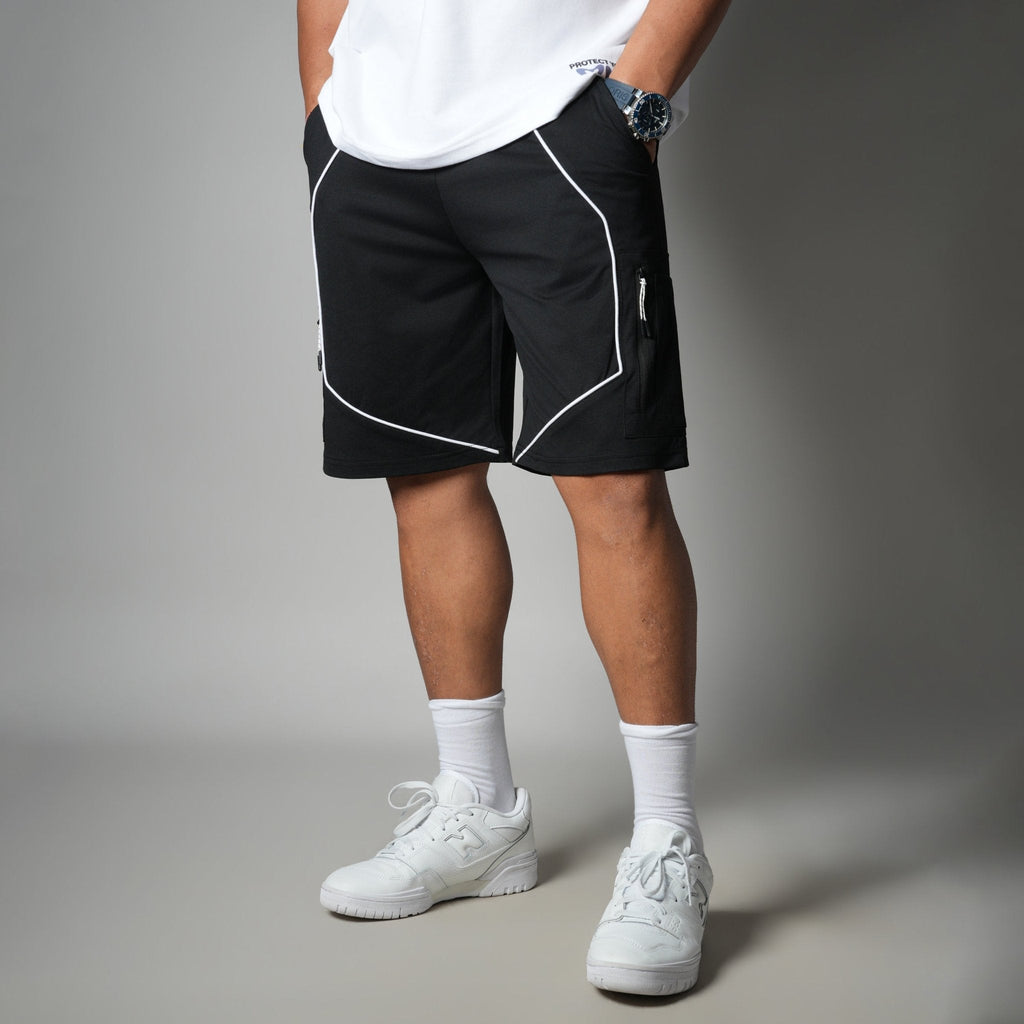 BLACK VERTEX EDGE SHORTS