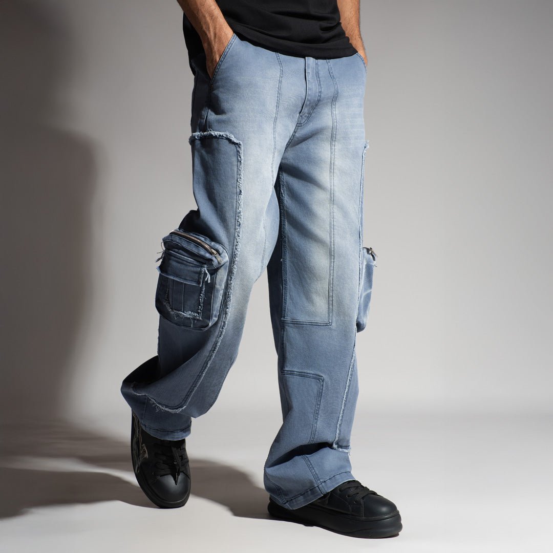 BLUE 3D CIRCUIT DENIM