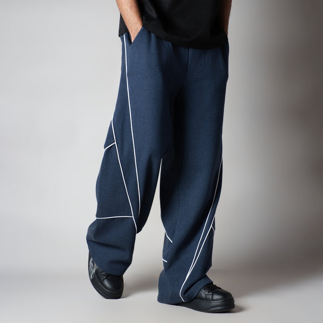 BLUE VERTEX FLEECE BAGGY SWEATPANTS