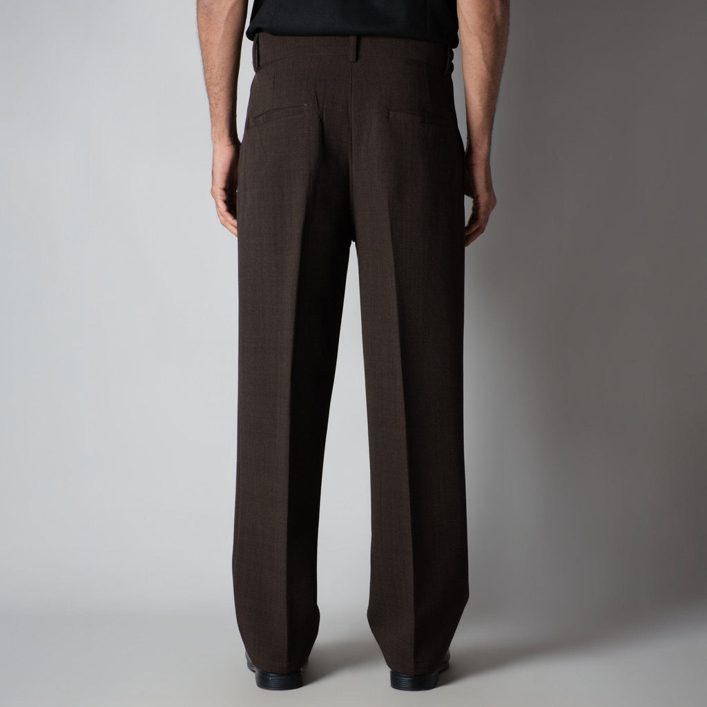 BROWN DOUBLE FLAP TROUSER