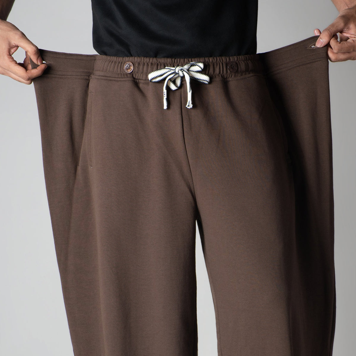 BROWN EXTRA PANEL SWEATPANTS