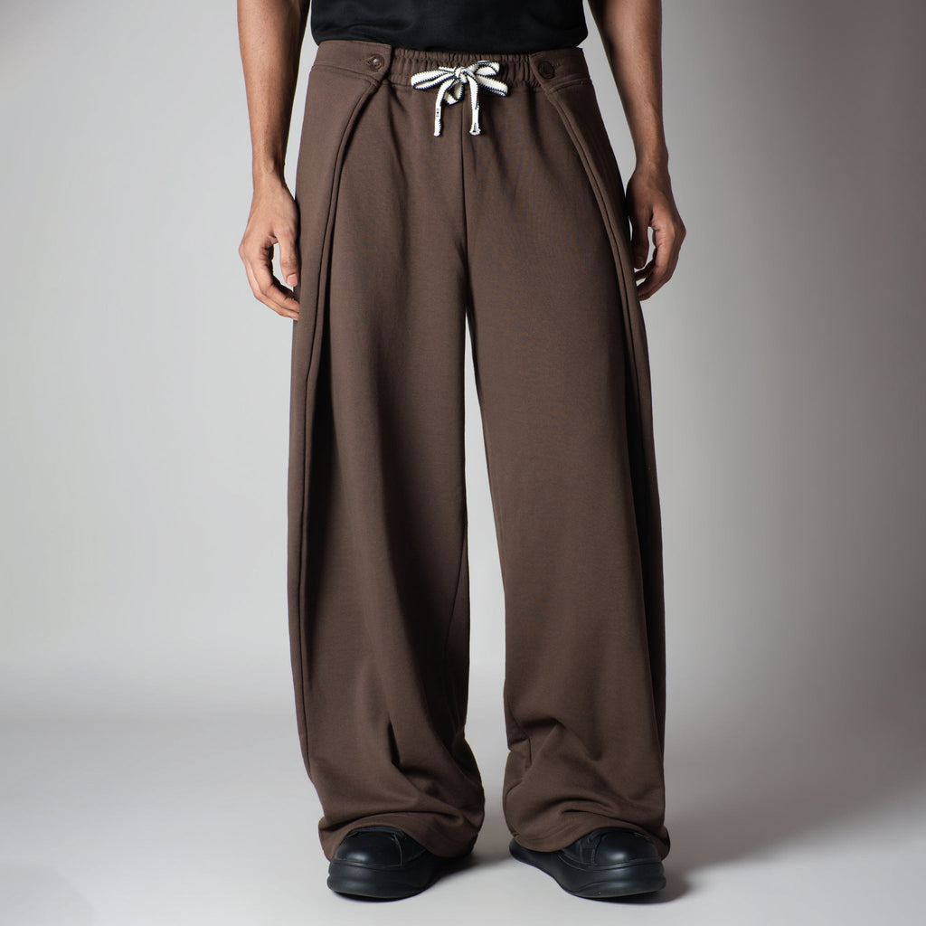 BROWN EXTRA PANEL SWEATPANTS