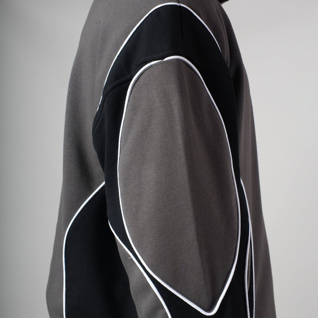 CHARCOAL HEAVY ZIPPER HOODIE