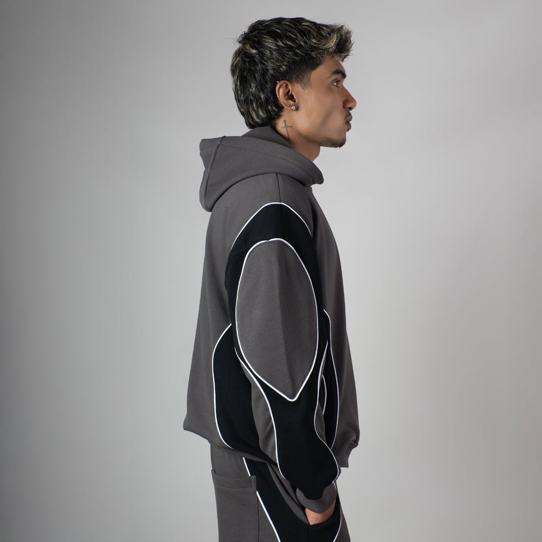 CHARCOAL HEAVY ZIPPER HOODIE
