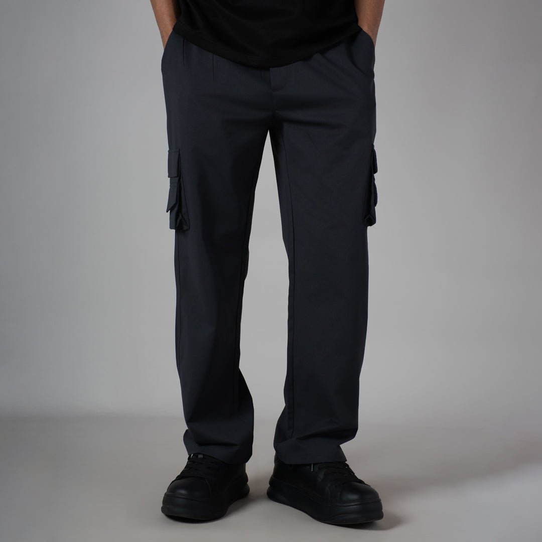 CHARCOAL DOUBLEDECK POCKET CARGO SWEATPANT