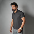 CHARCOAL SEAMLESS CORE POLO