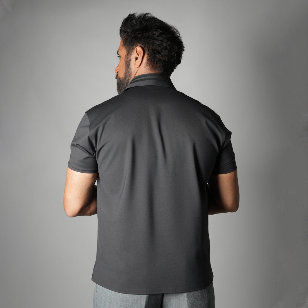 CHARCOAL SEAMLESS CORE POLO