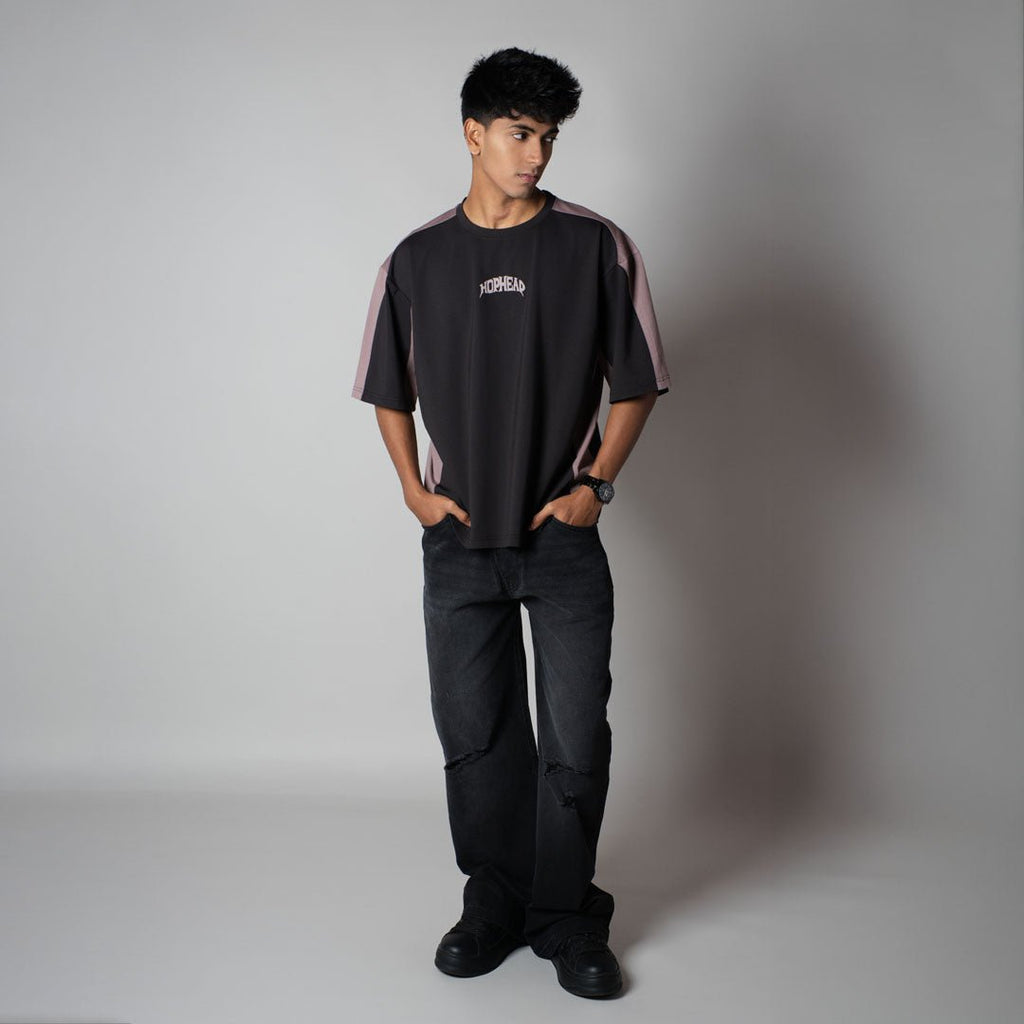 BLACK  SIDECUT T-SHIRT