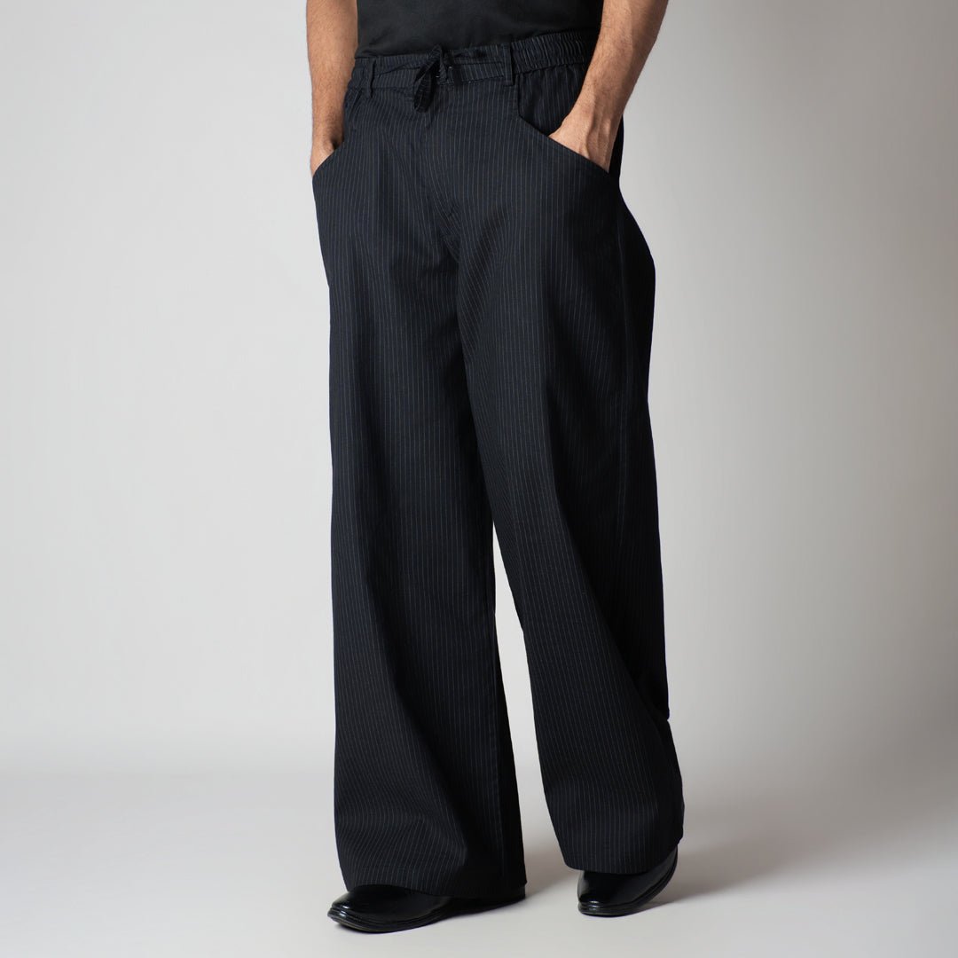 CHARCOAL VERTICAL STRIPED PANT