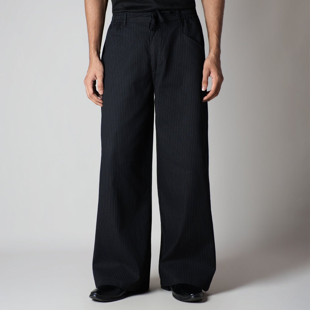 CHARCOAL VERTICAL STRIPED PANT