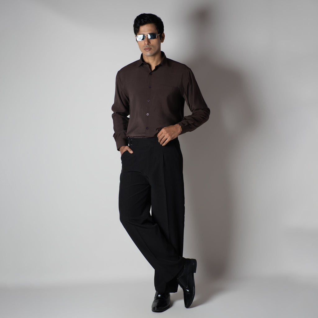 COCOA BROWN ESSENTIAL SUEDE LUXE SHIRT