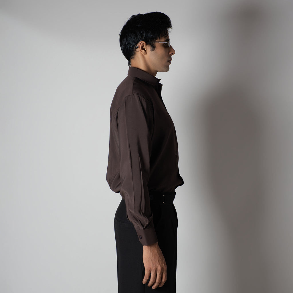 COCOA BROWN ESSENTIAL SUEDE LUXE SHIRT