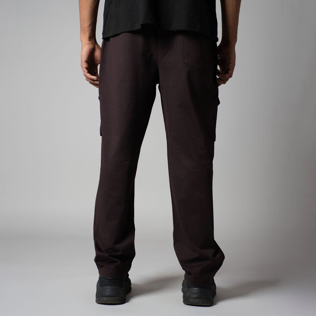 COFFEE SIDE POCKET CARGO SWEATPANTS