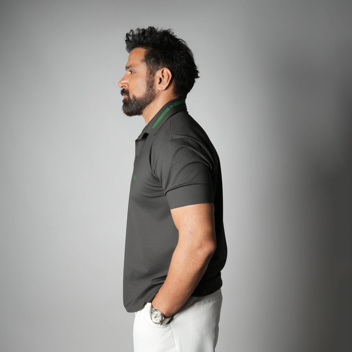 DARK GREEN FORM SEAMLESS POLO