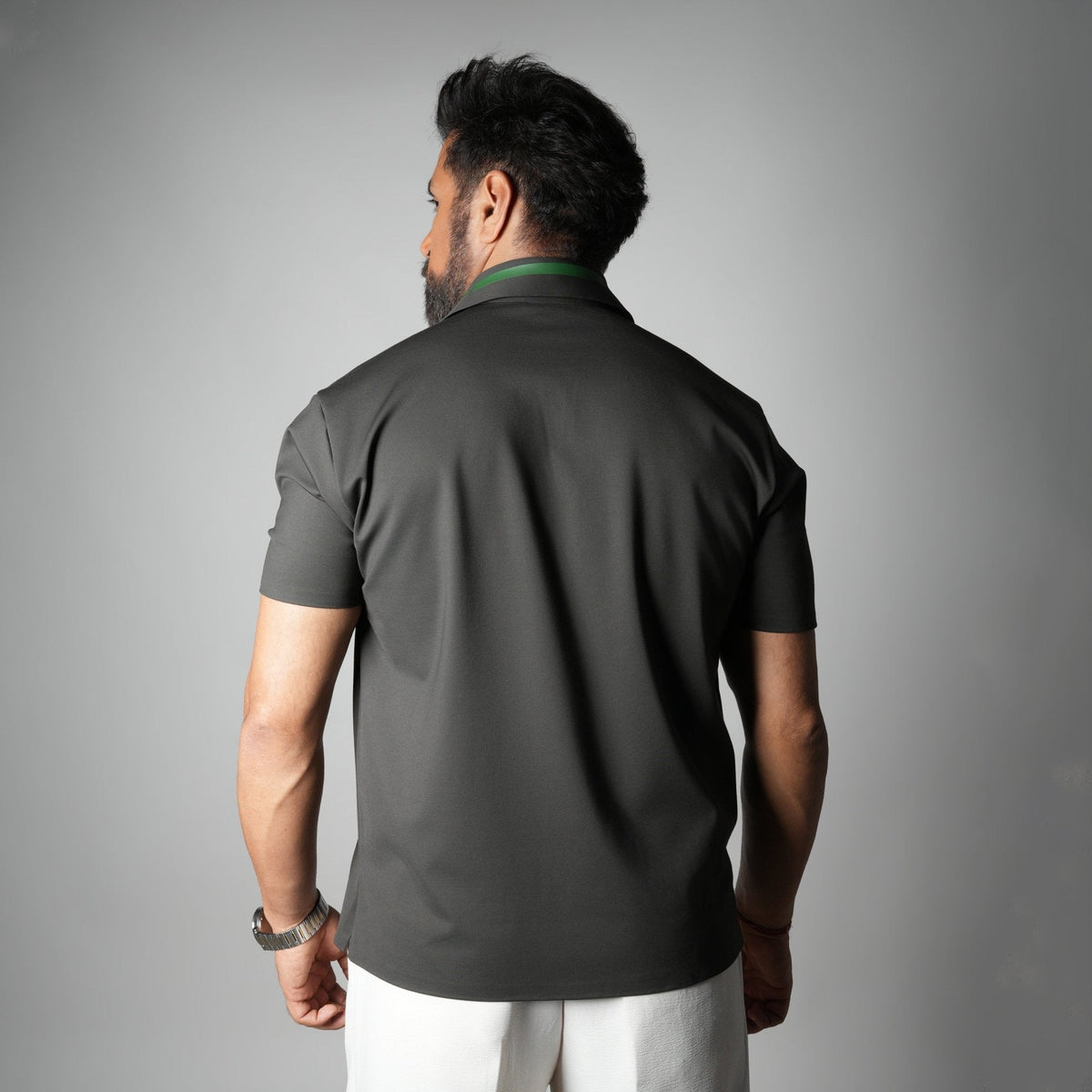 DARK GREEN FORM SEAMLESS POLO