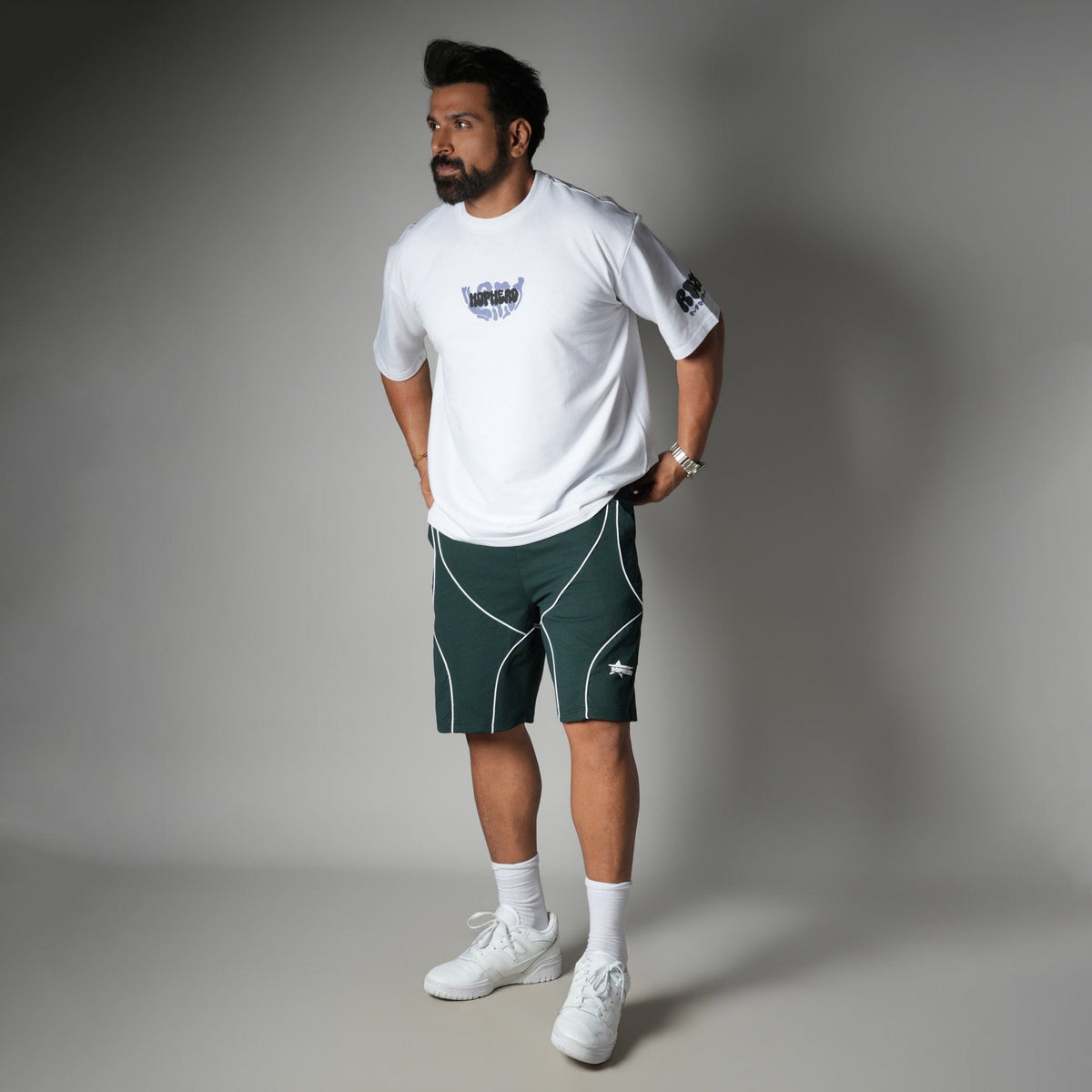DARK GREEN VELOCITY CURVE SHORTS