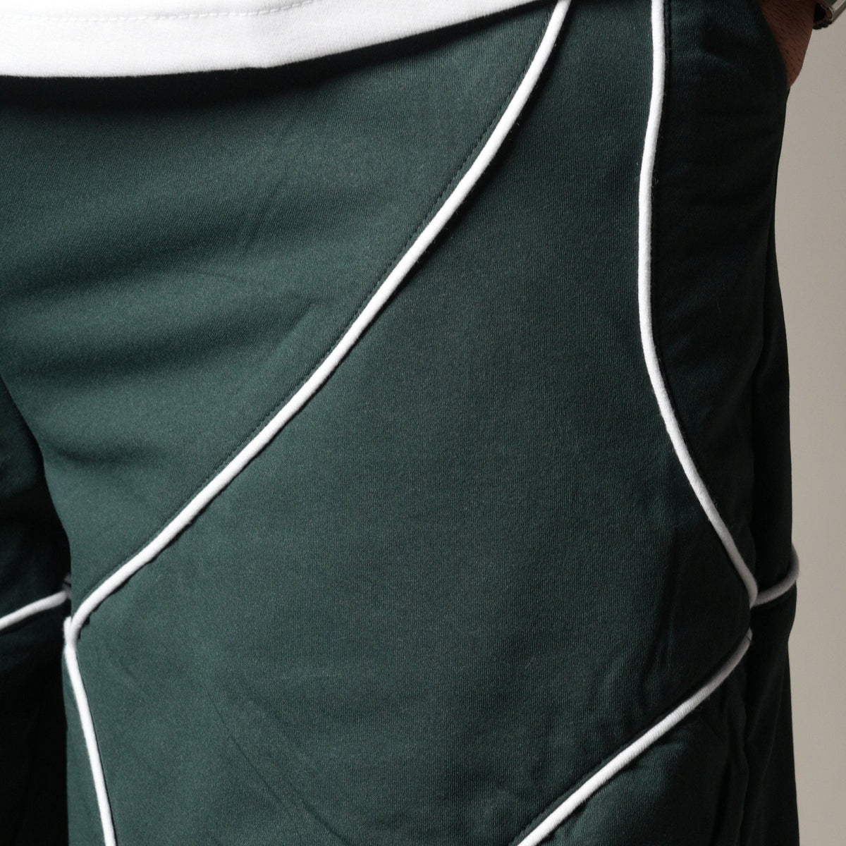 DARK GREEN VELOCITY CURVE SHORTS
