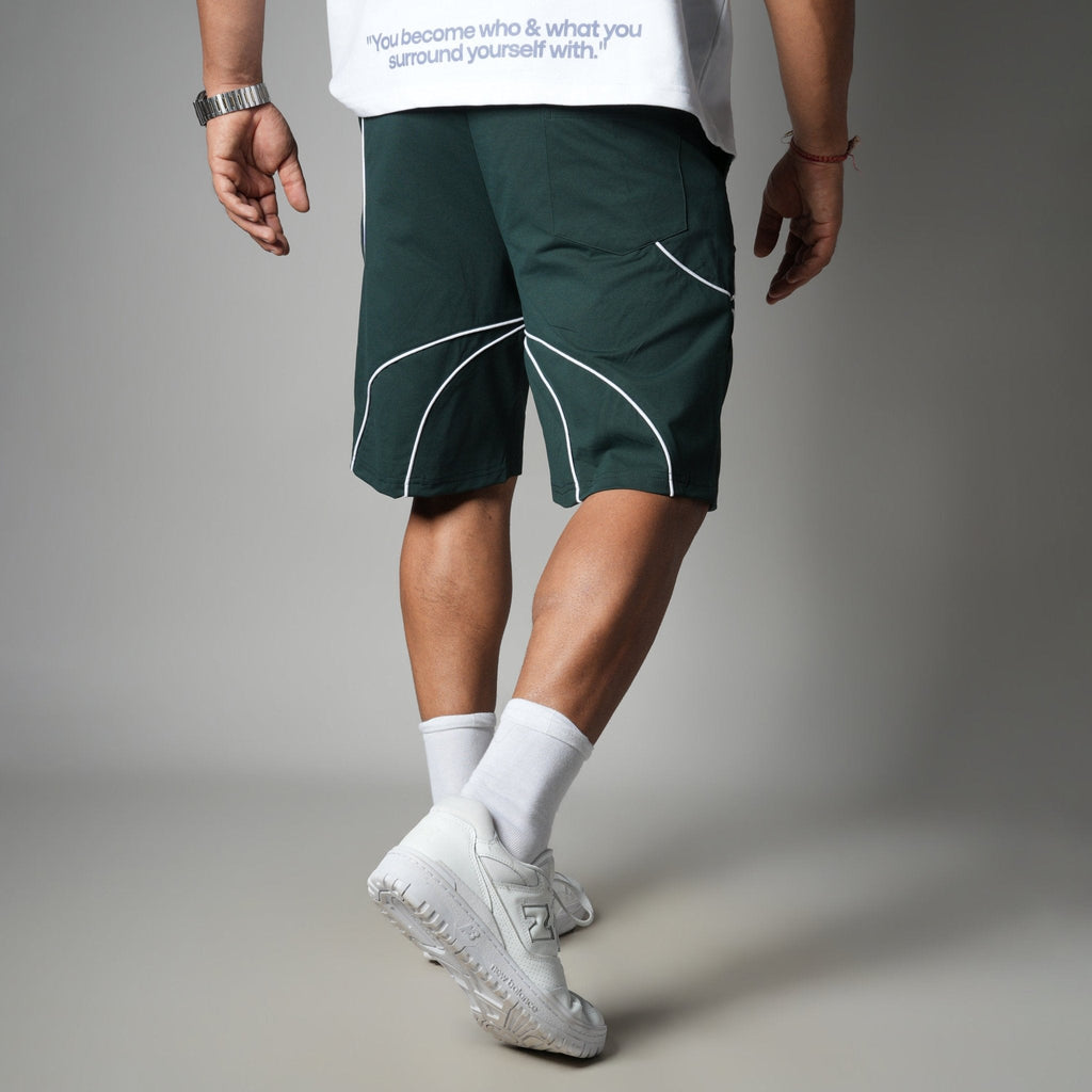 DARK GREEN VELOCITY CURVE SHORTS