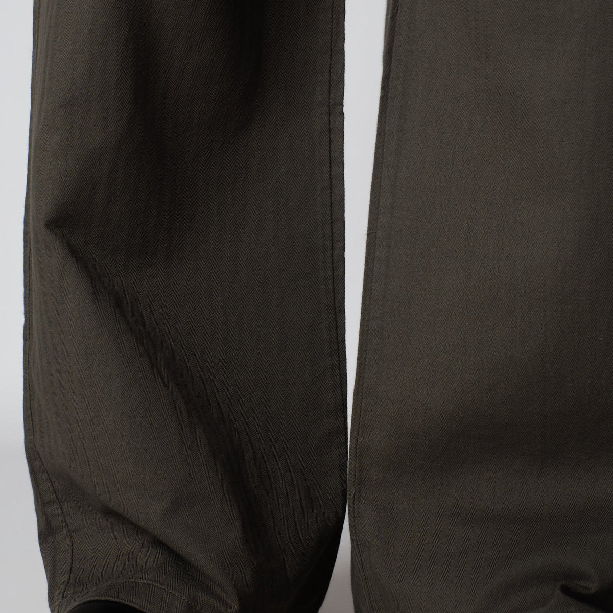 DARK GREEN VERTICAL LINE SOFTMOVE LINEN PANTS