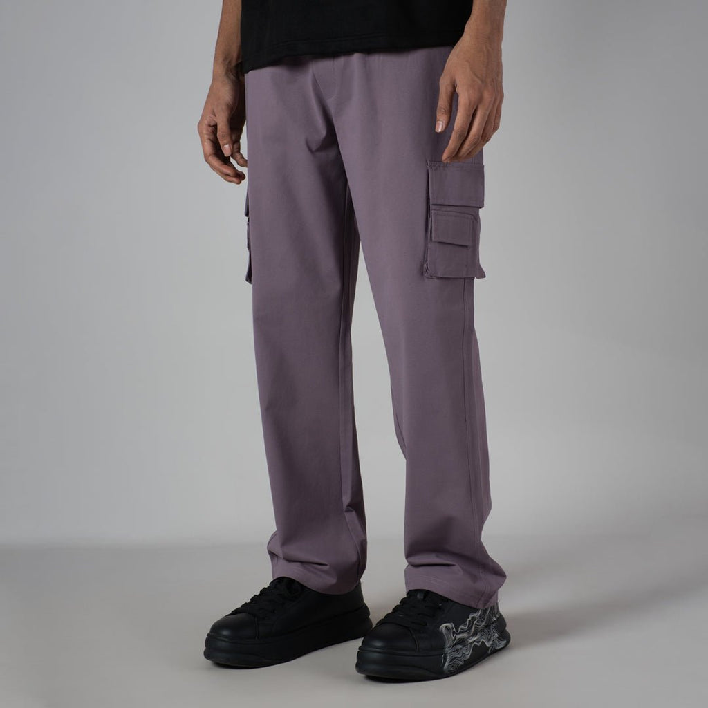 DUSTY PURPLE DOUBLEDECK POCKET CARGO SWEATPANT