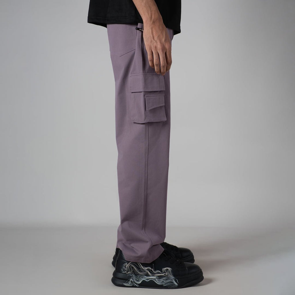 DUSTY PURPLE DOUBLEDECK POCKET CARGO SWEATPANT