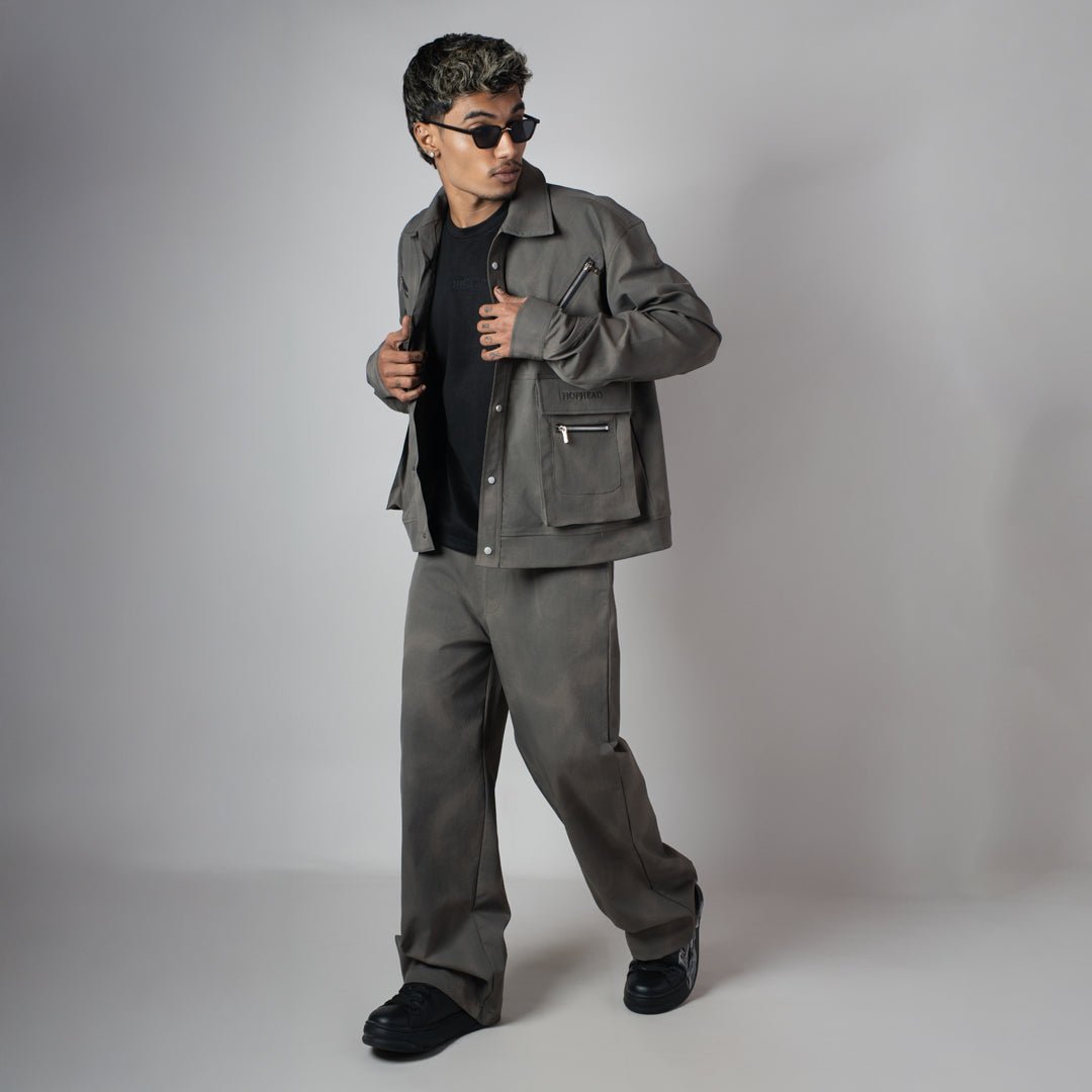 GREY CLOUDRIP STRAIGHT PANT