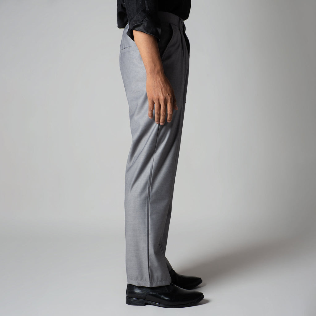 GREY MONO FIT TROUSER
