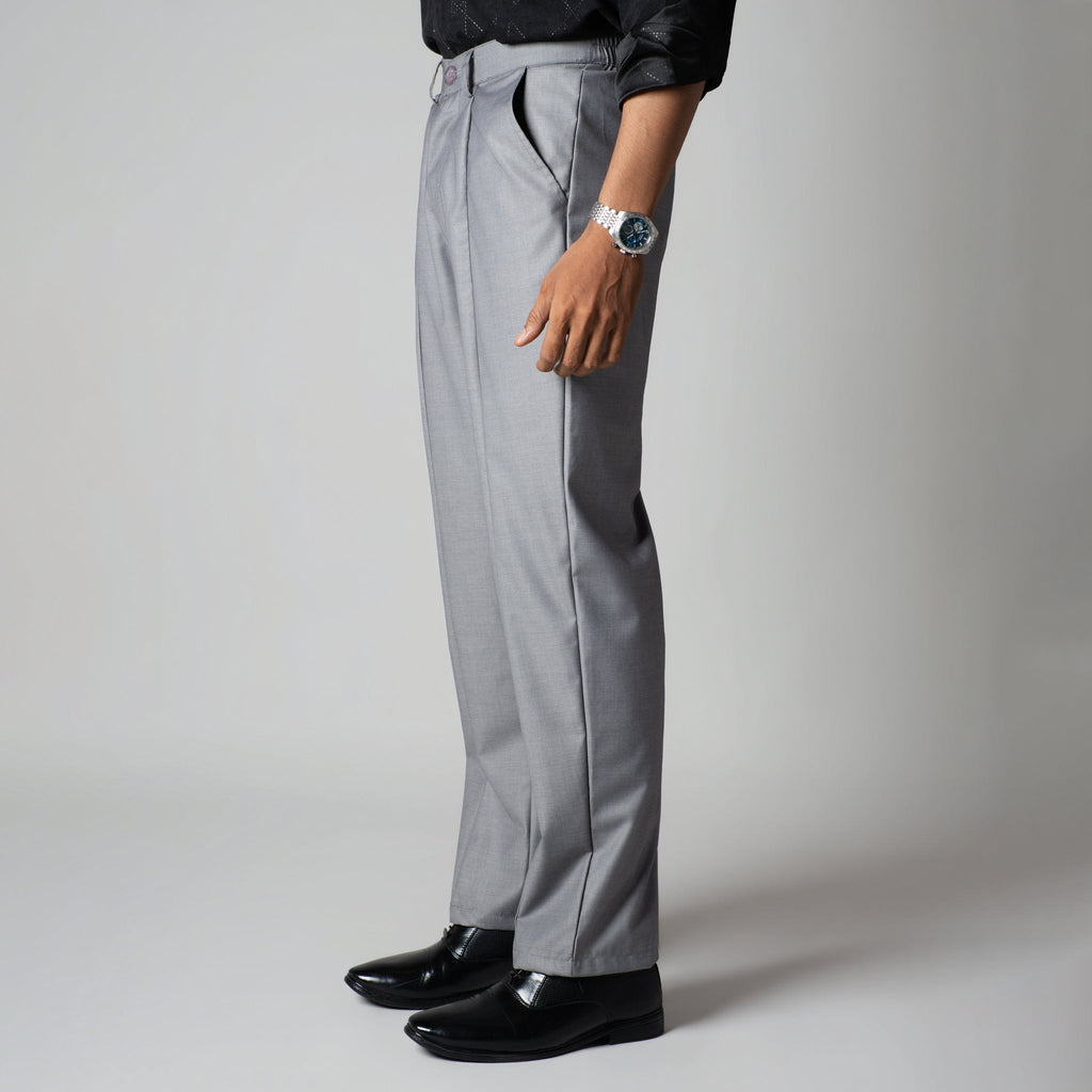 GREY MONO FIT TROUSER