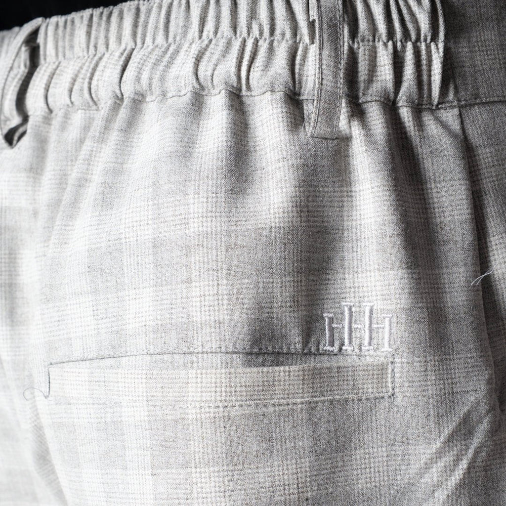 GREY PLAID REGULAR FIT TROUSER