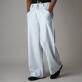 ICE BLUE SOFTMOVE COTTON LINEN PANTS