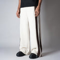 IVORY & BROWN RAW EDGE SWEATPANT