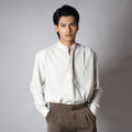 IVORY CHINESE COLLAR SHIRT