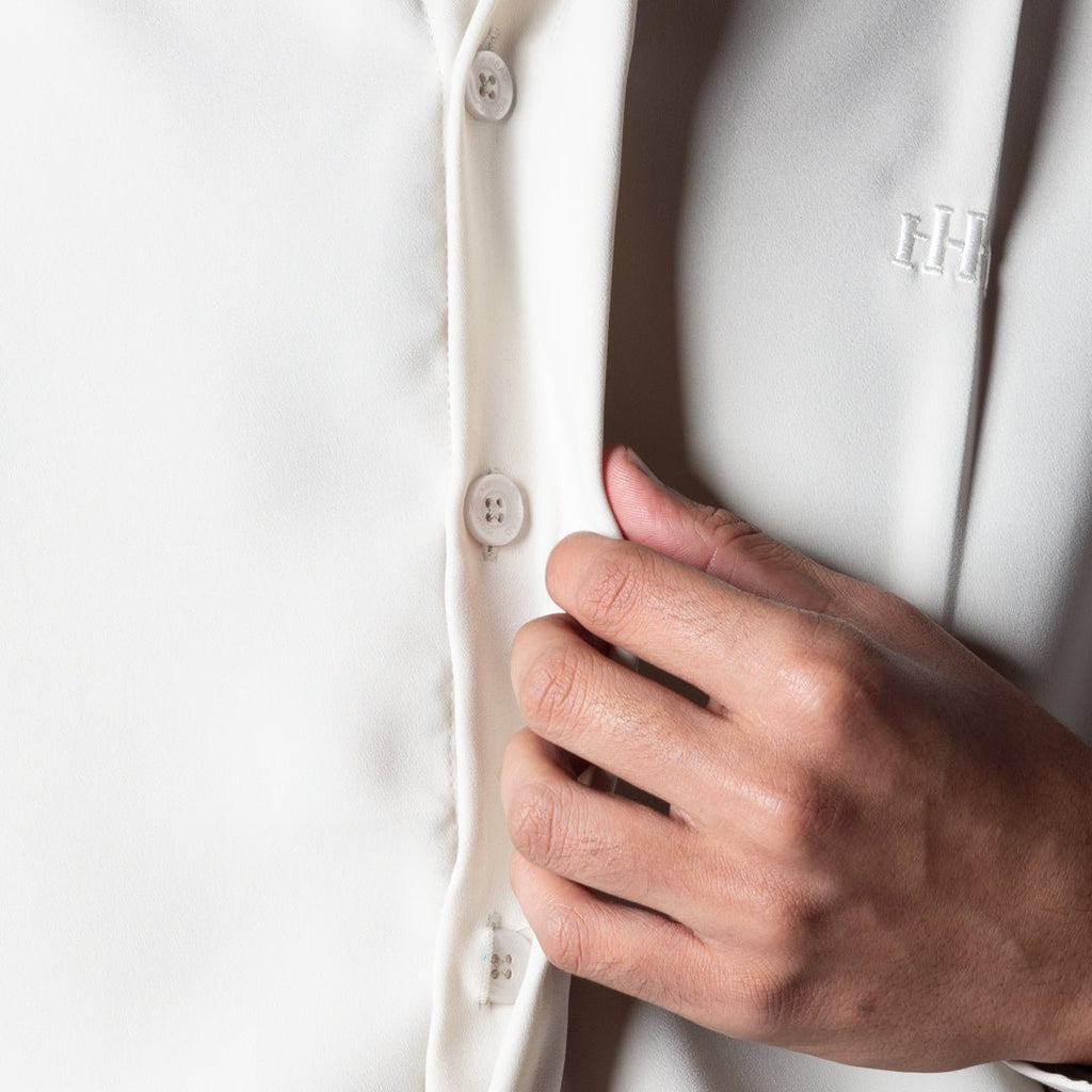 IVORY CHINESE COLLAR SHIRT