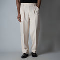 IVORY DOUBLE FLAP TROUSER