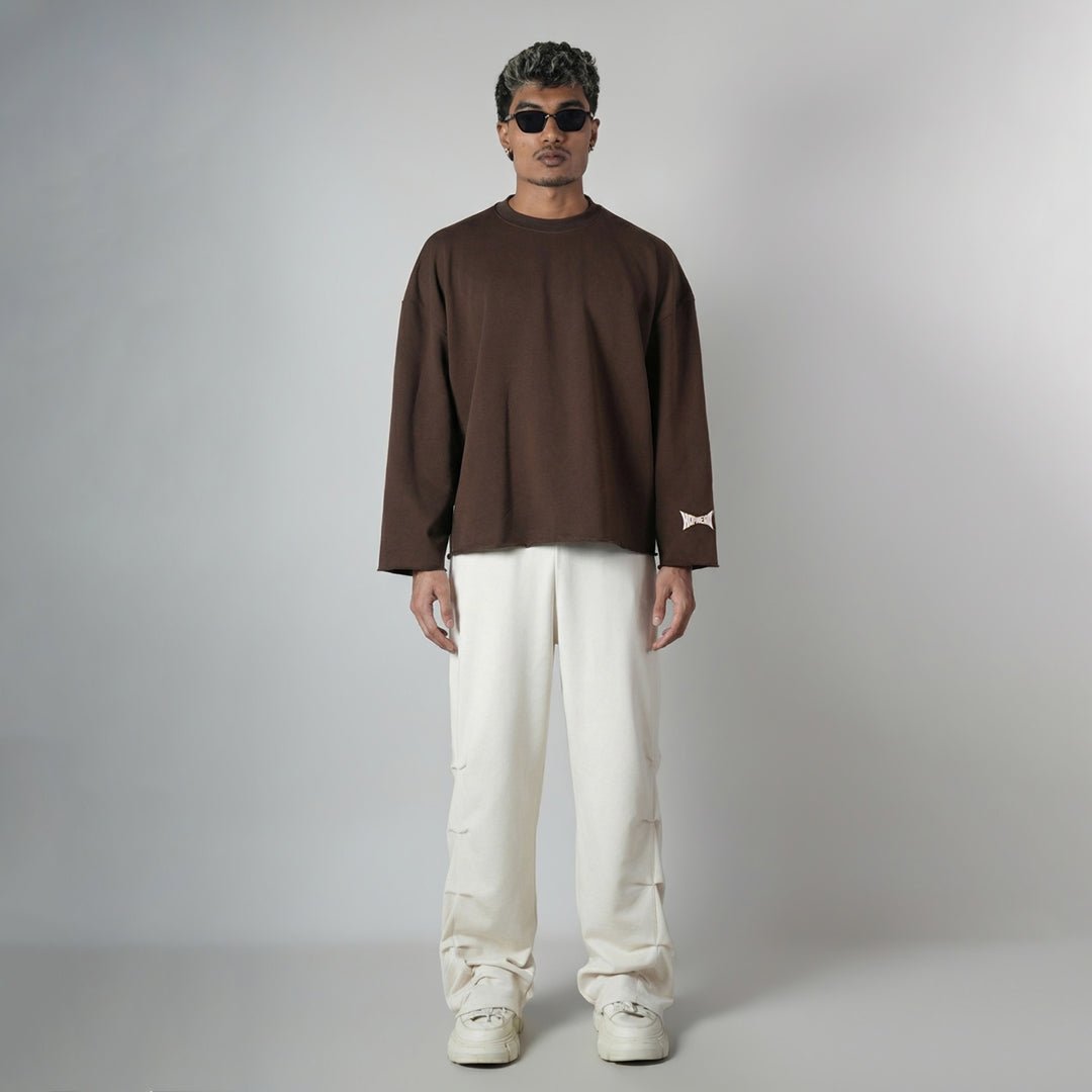 IVORY FIVE TUCKS SWEATPANTS