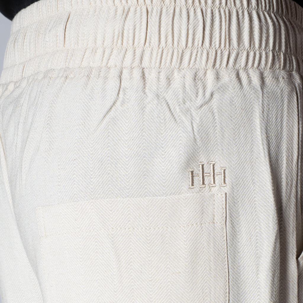 IVORY HAZE FLOW FABRIC PANT