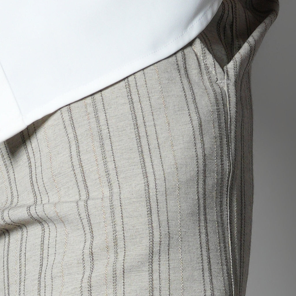 IVORY PINSTRIPE SHORTS