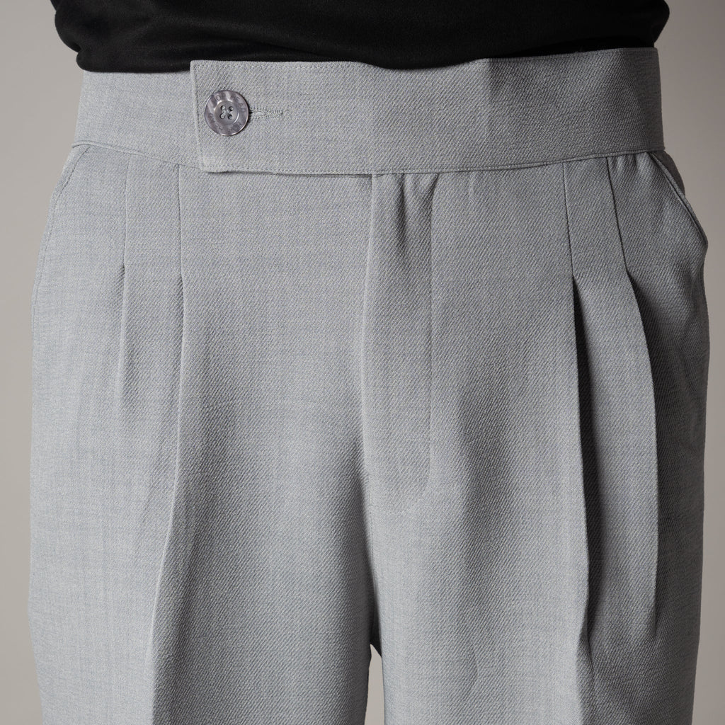 MOON GREY SINGLE BUTTON TROUSER