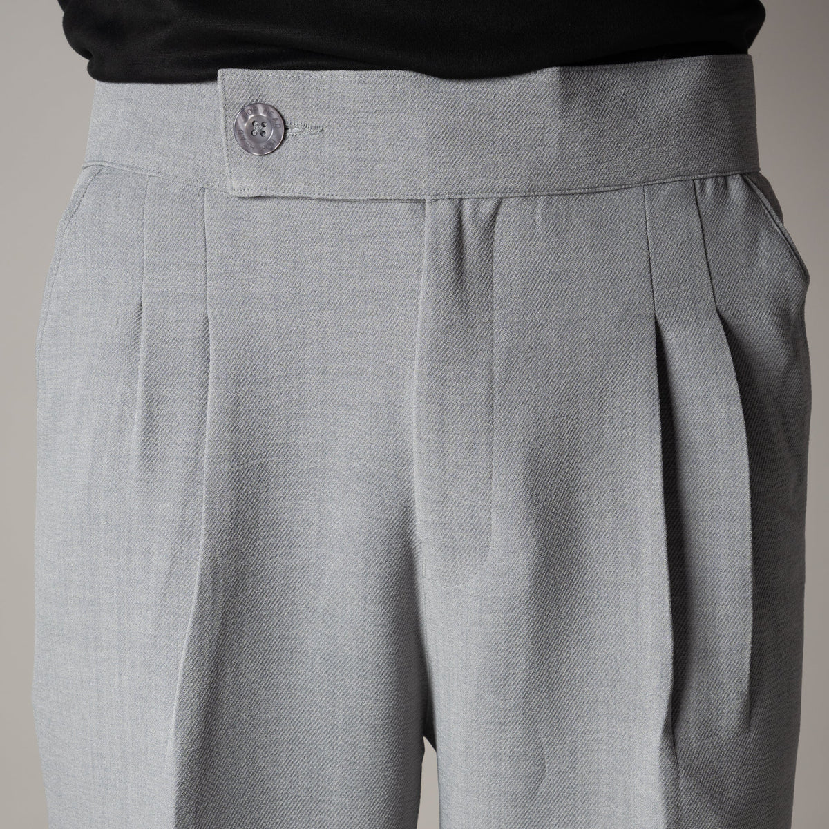 MOON GREY SINGLE BUTTON TROUSER