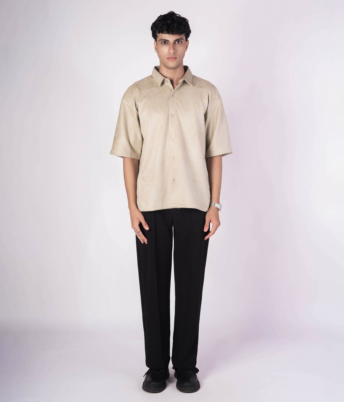 MOSS GREEN CLASSIC SUEDE SHIRT