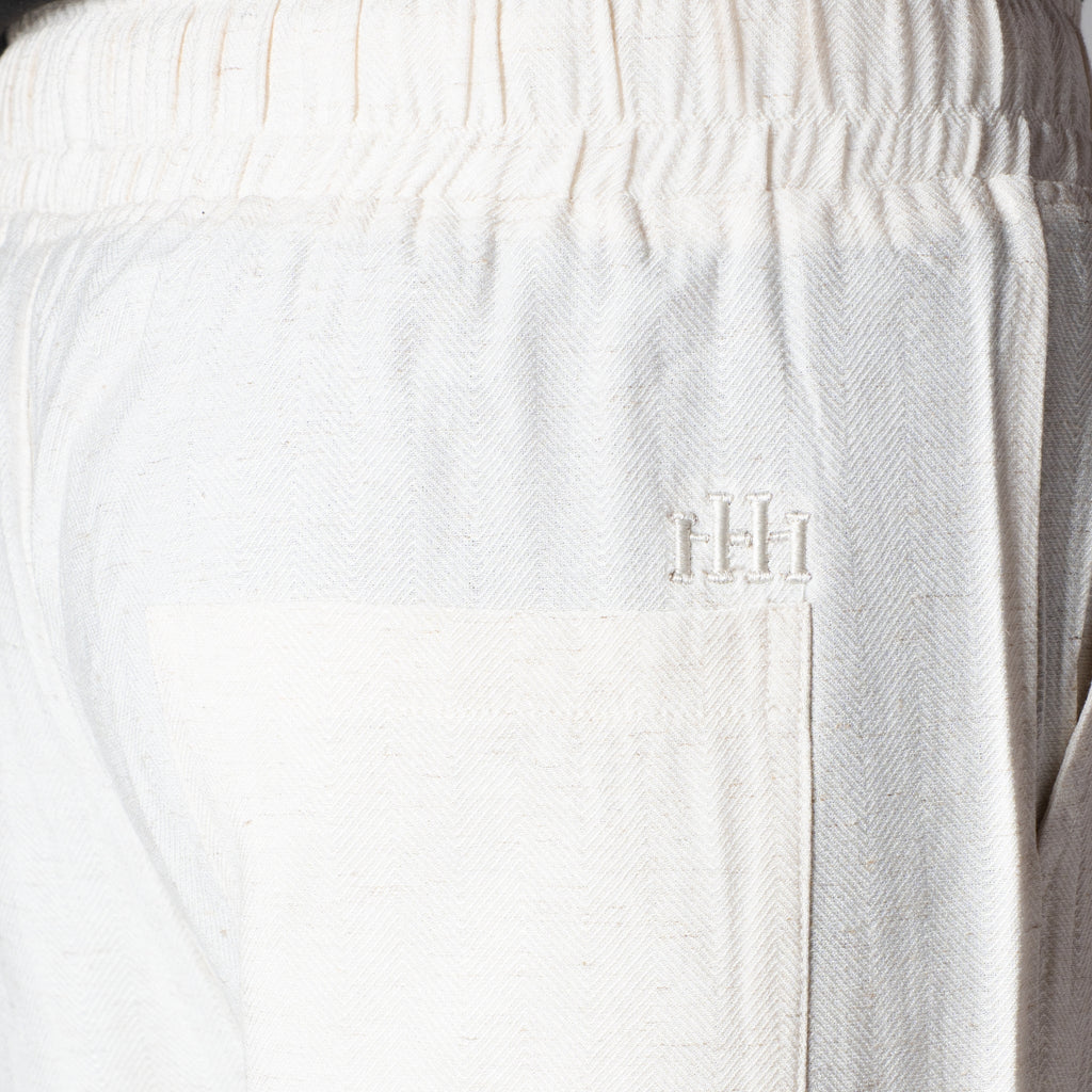 NATURAL LINEN FLOW FABRIC PANT