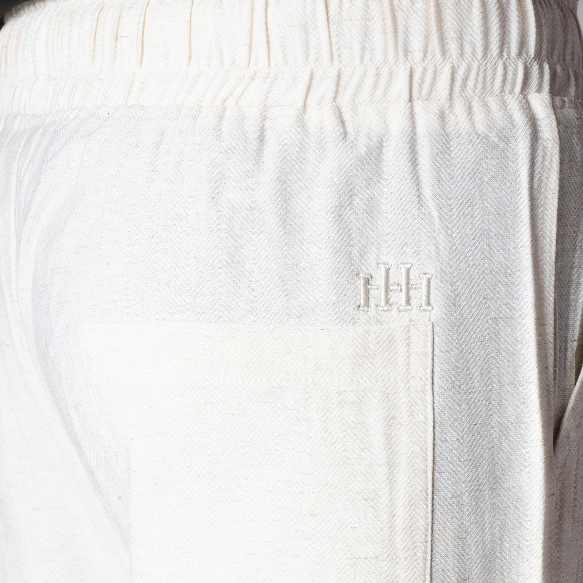 NATURAL LINEN FLOW FABRIC PANT