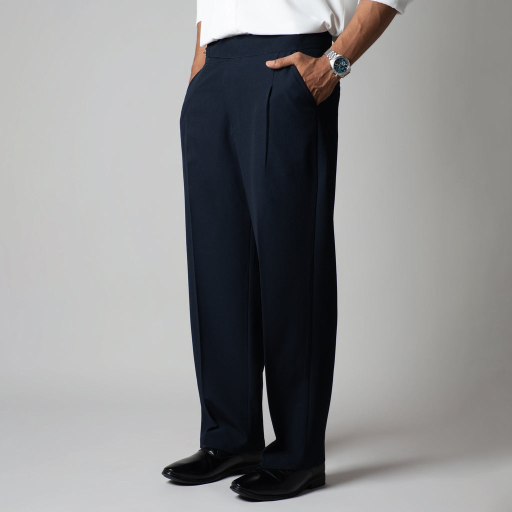 NAVY BLUE D-HOOK TROUSER