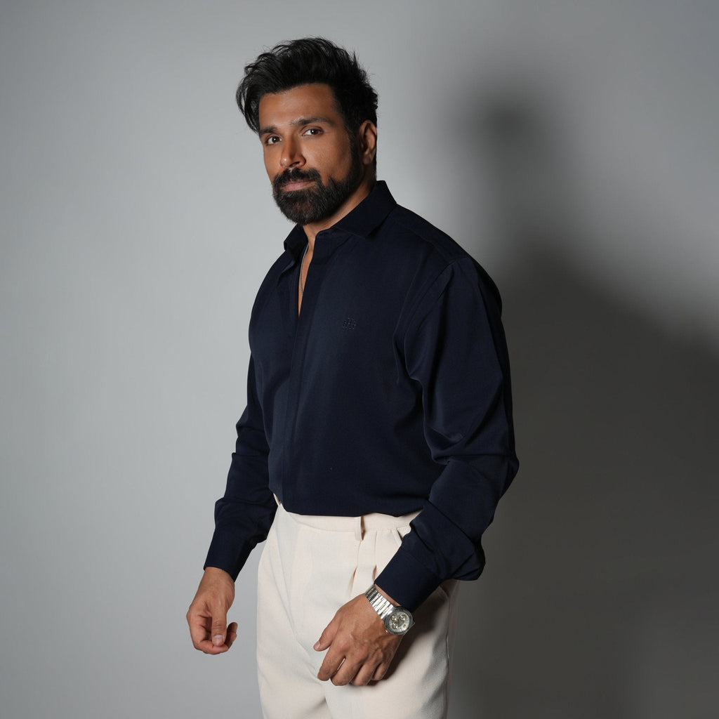 NAVY BLUE KOREAN ULTRALITE SHIRT