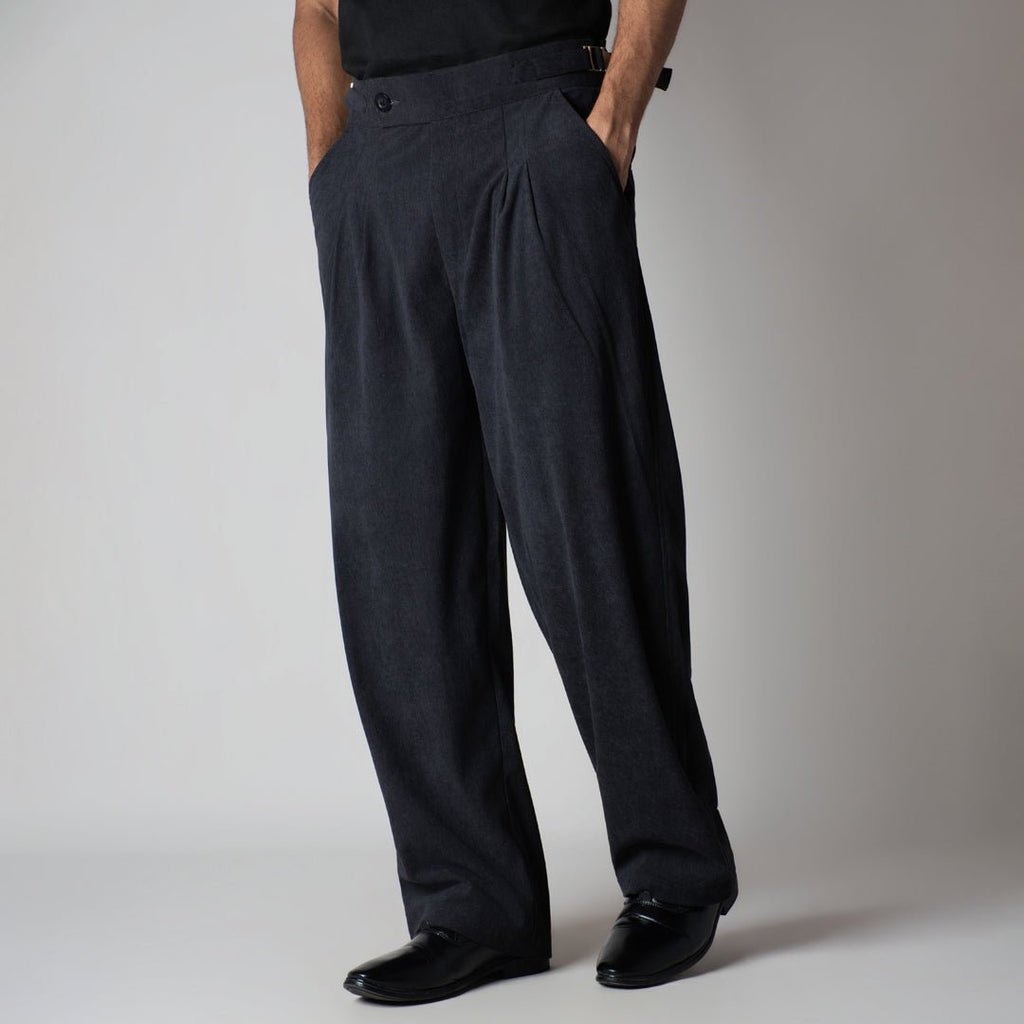 CHARCOAL CORDUROY FORMAL TROUSER