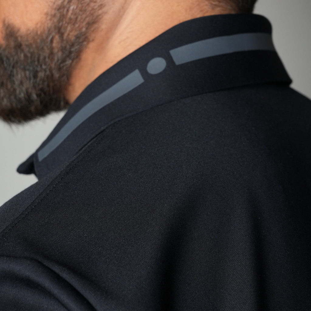 NAVY FORM SEAMLESS POLO