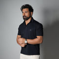 NAVY FORM SEAMLESS POLO