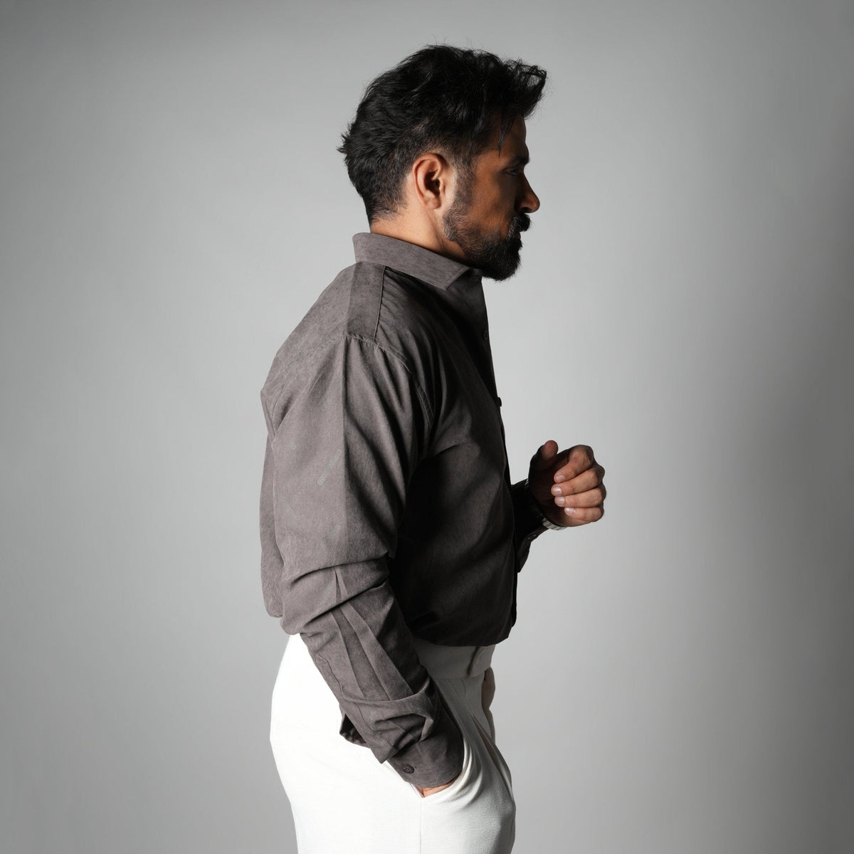 OAK BROWN SUEDE LASER LUXE SHIRT