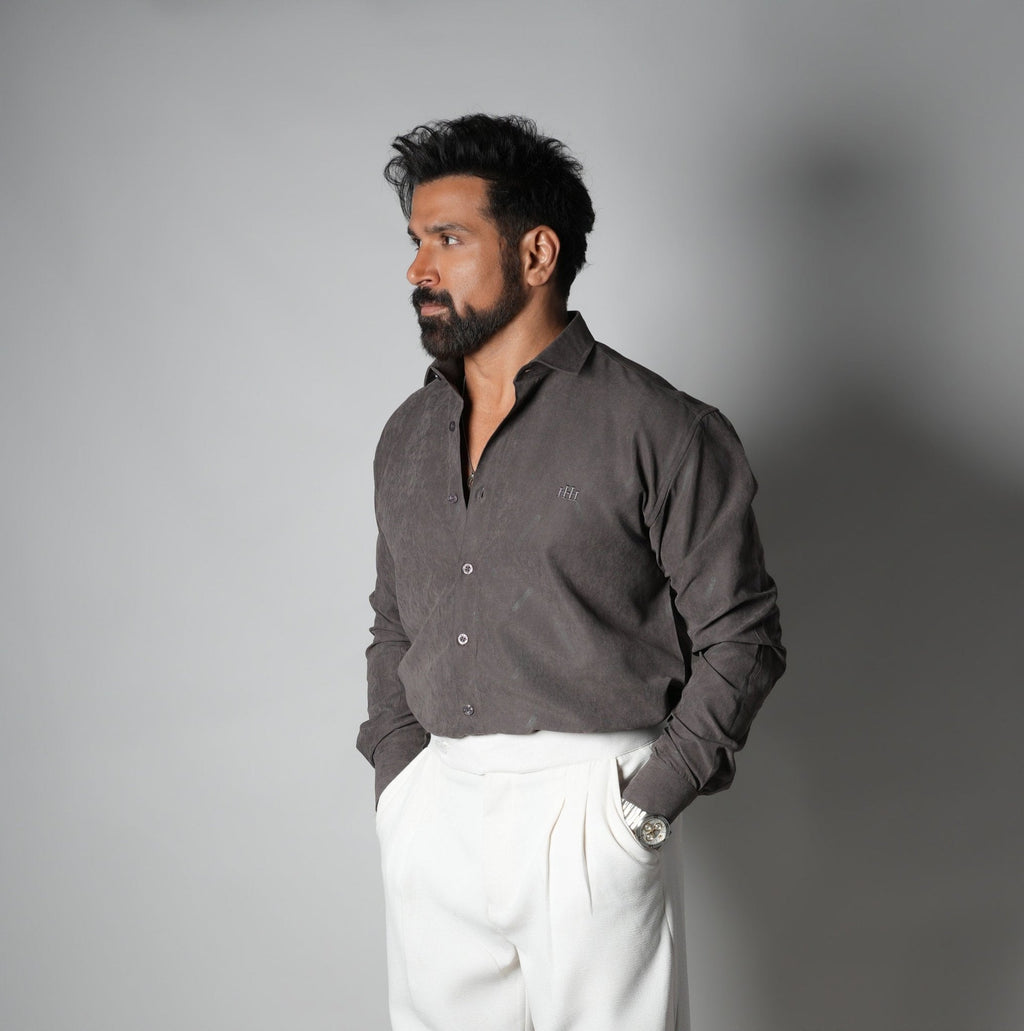 OAK BROWN SUEDE LASER LUXE SHIRT
