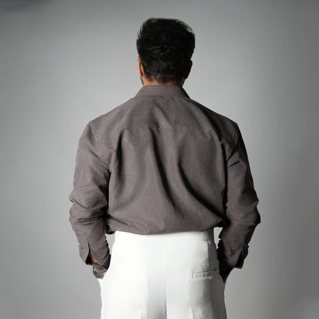 OAK BROWN SUEDE LASER LUXE SHIRT